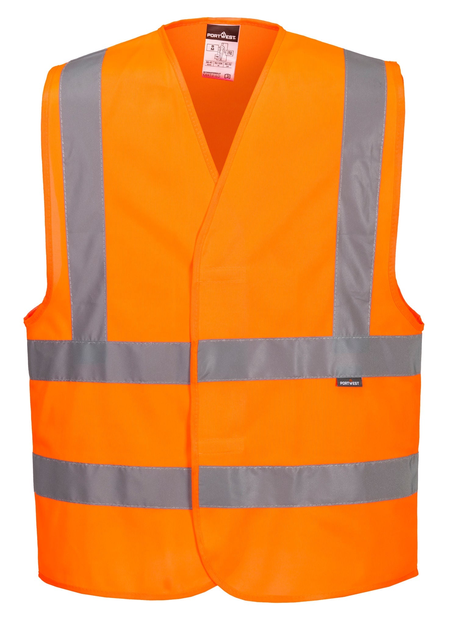 Hi-Vis Two Band and Brace Vest, Orange - NZ Packaging
