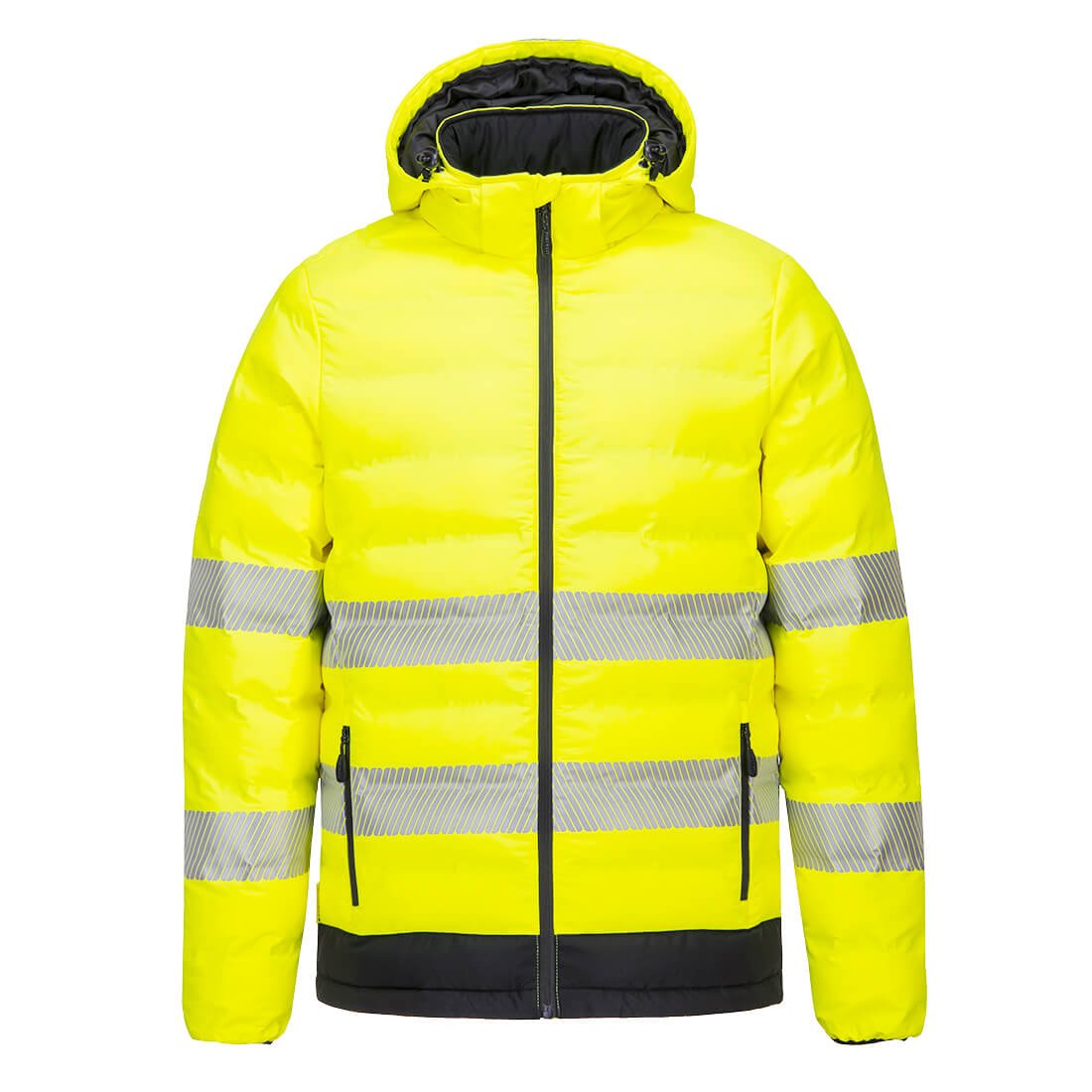 Hi-Vis Ultrasonic Heated Tunnel Jacket, Yellow/Black - NZ Packaging