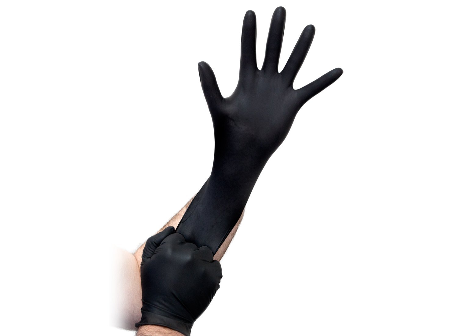 High Five Black Nitrile Disposable Glove, Super Strength, Powder Free - NZ Packaging