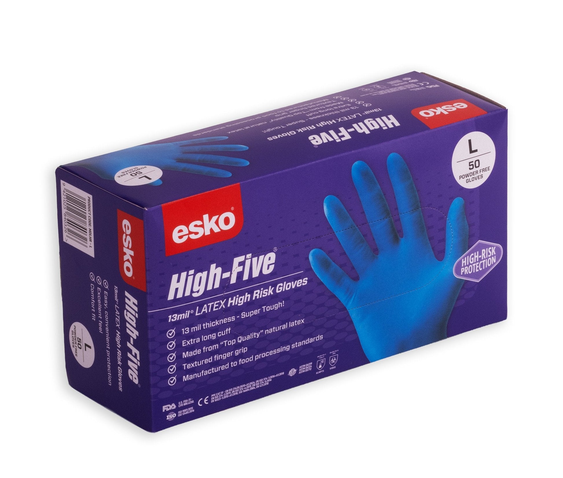 High Five High Risk Disposable Glove, Heavy Duty Latex, Size: - NZ Packaging