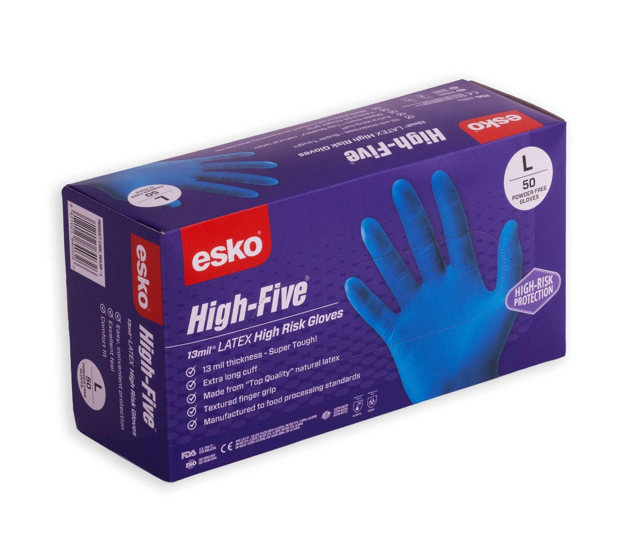 High Five High Risk Disposable Glove, Heavy Duty Latex, Size: - NZ Packaging