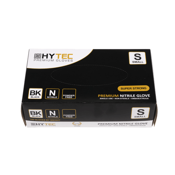 Hytec Black Nitrile Gloves, Powder Free - NZ Packaging
