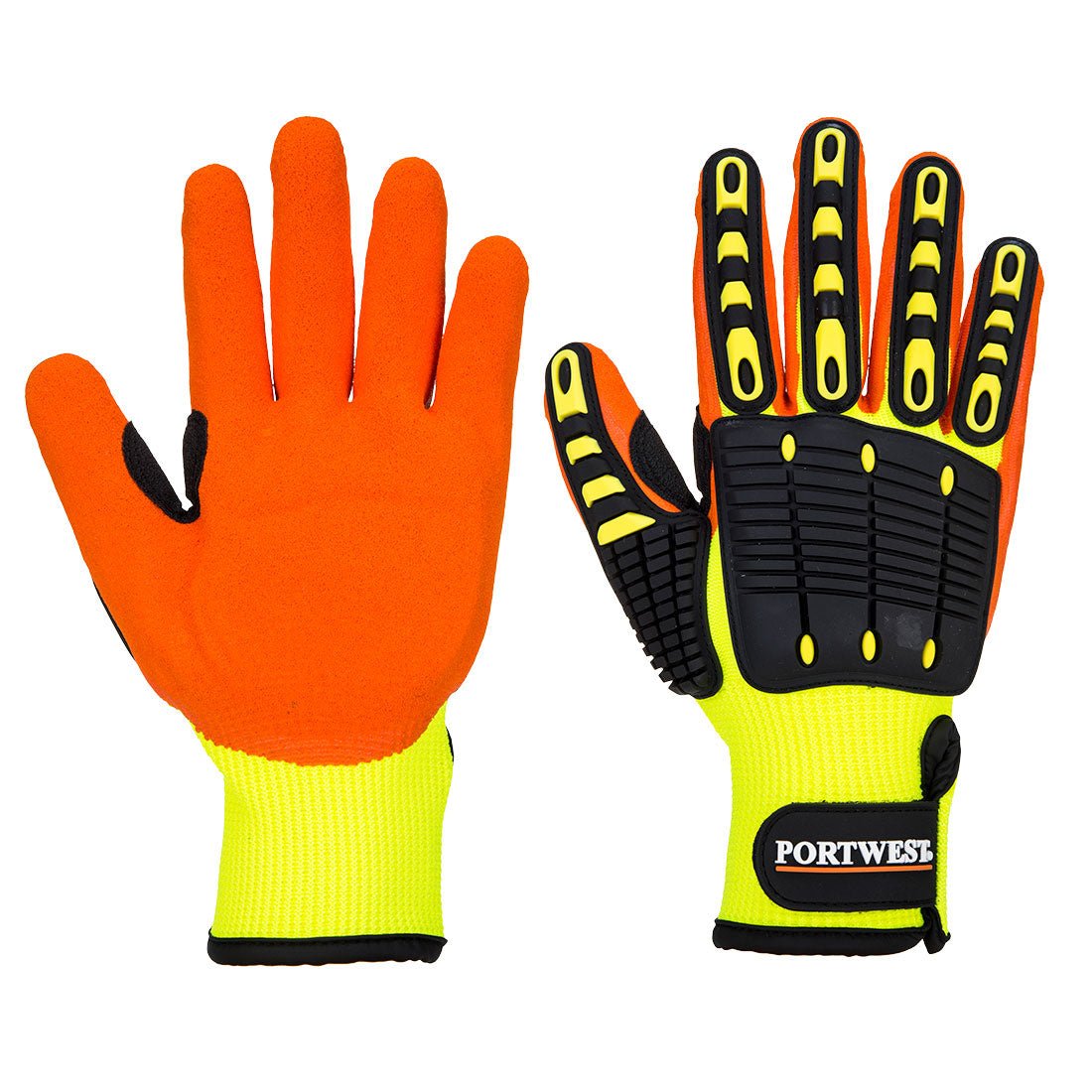 Impact 15 Nitrile Reinforced Palm Glove, Yellow/Orange - NZ Packaging