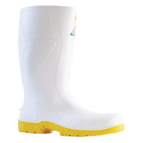 Industrial Gumboots , White/Yellow - NZ Packaging