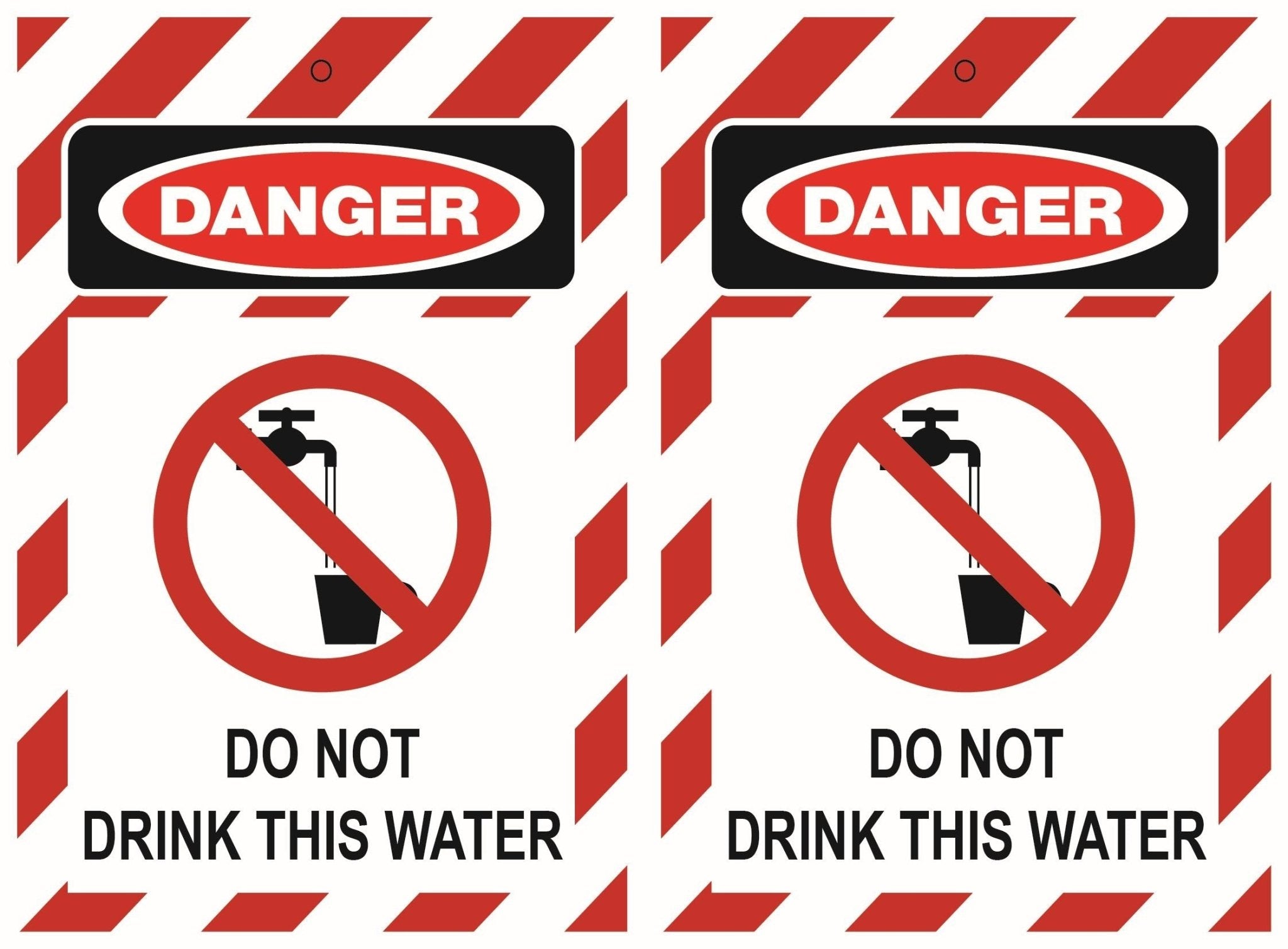 Isolock Lockout Tag - Danger Do Not Drink This Water- Pk/25 Tags - NZ Packaging