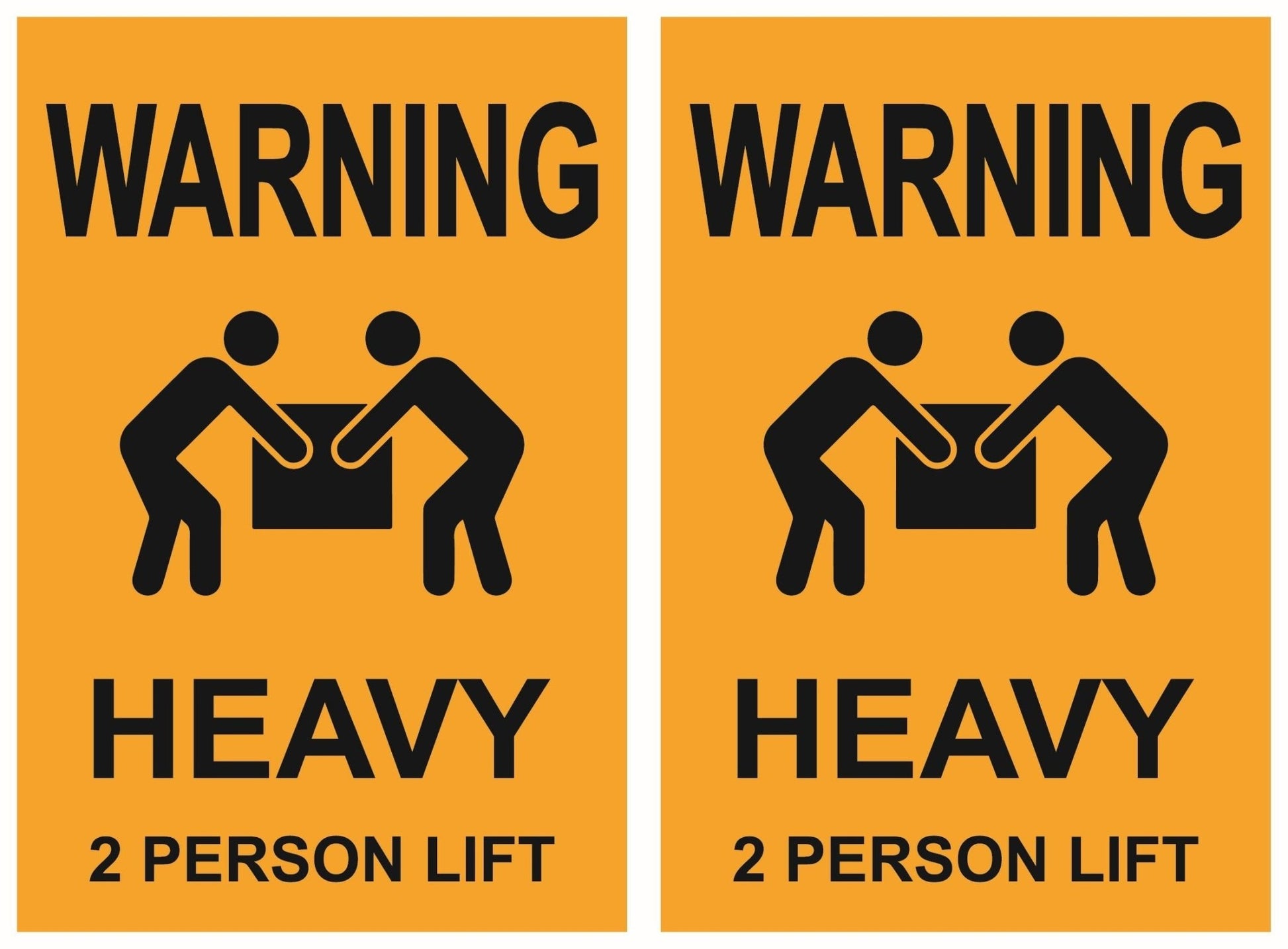 Isolock Lockout Tag - Warning - Heavy 2 Person Lift- Pk/25 Tags - NZ Packaging