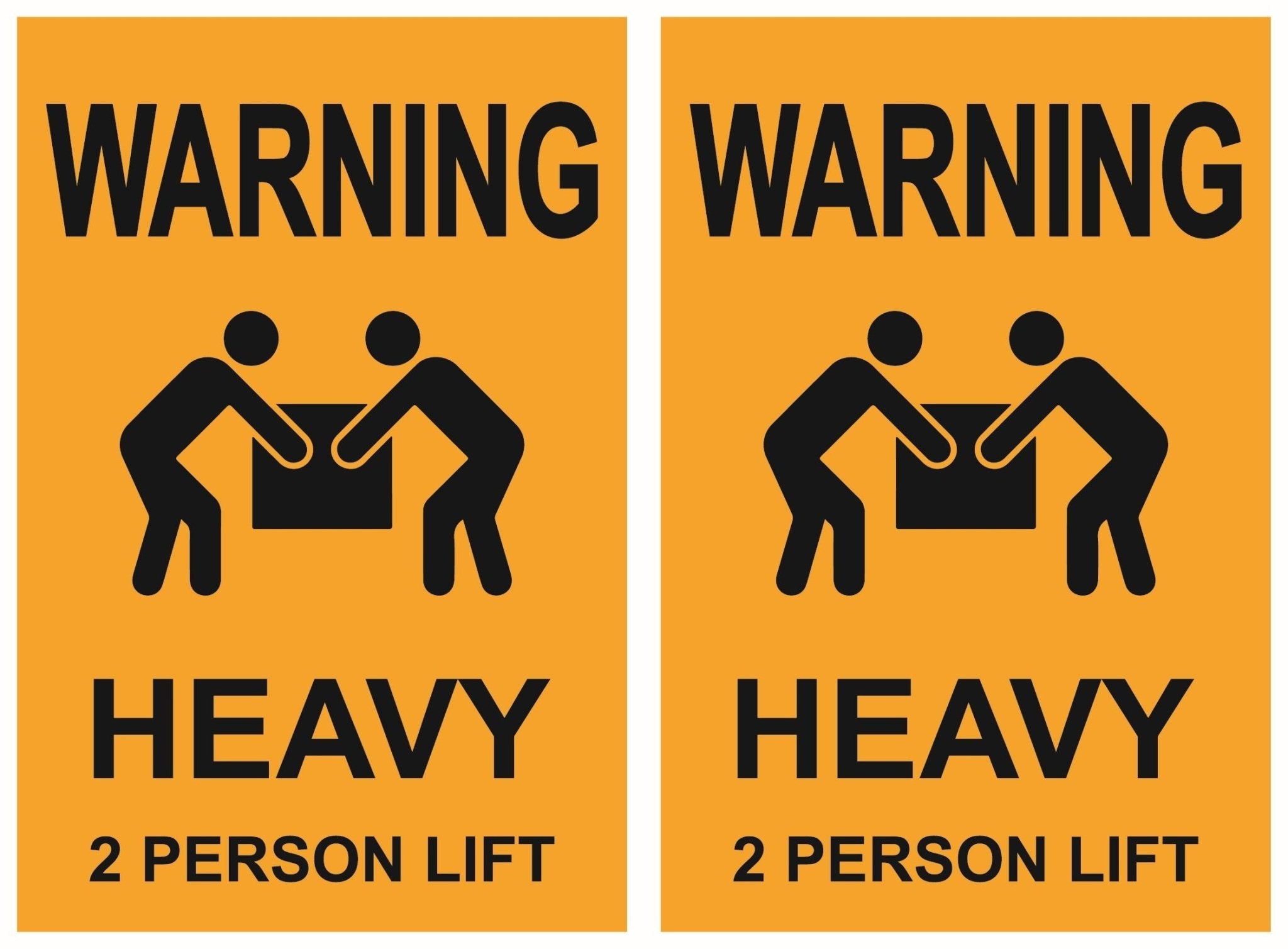 Isolock Lockout Tag - Warning - Heavy 2 Person Lift- Pk/25 Tags - NZ Packaging