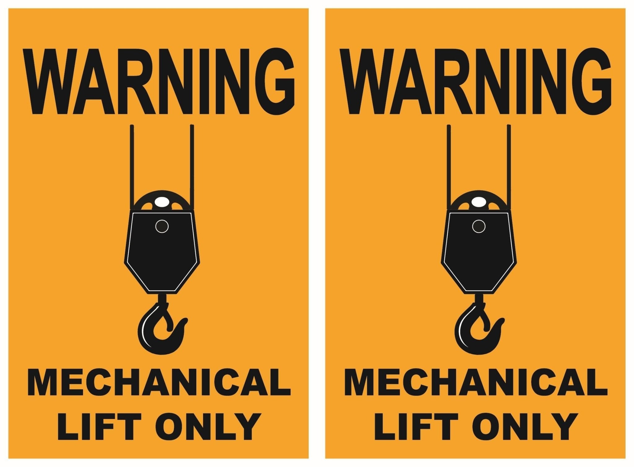 Isolock Lockout Tag - Warning - Mechanical Lift Only- Pk/25 Tags - NZ Packaging