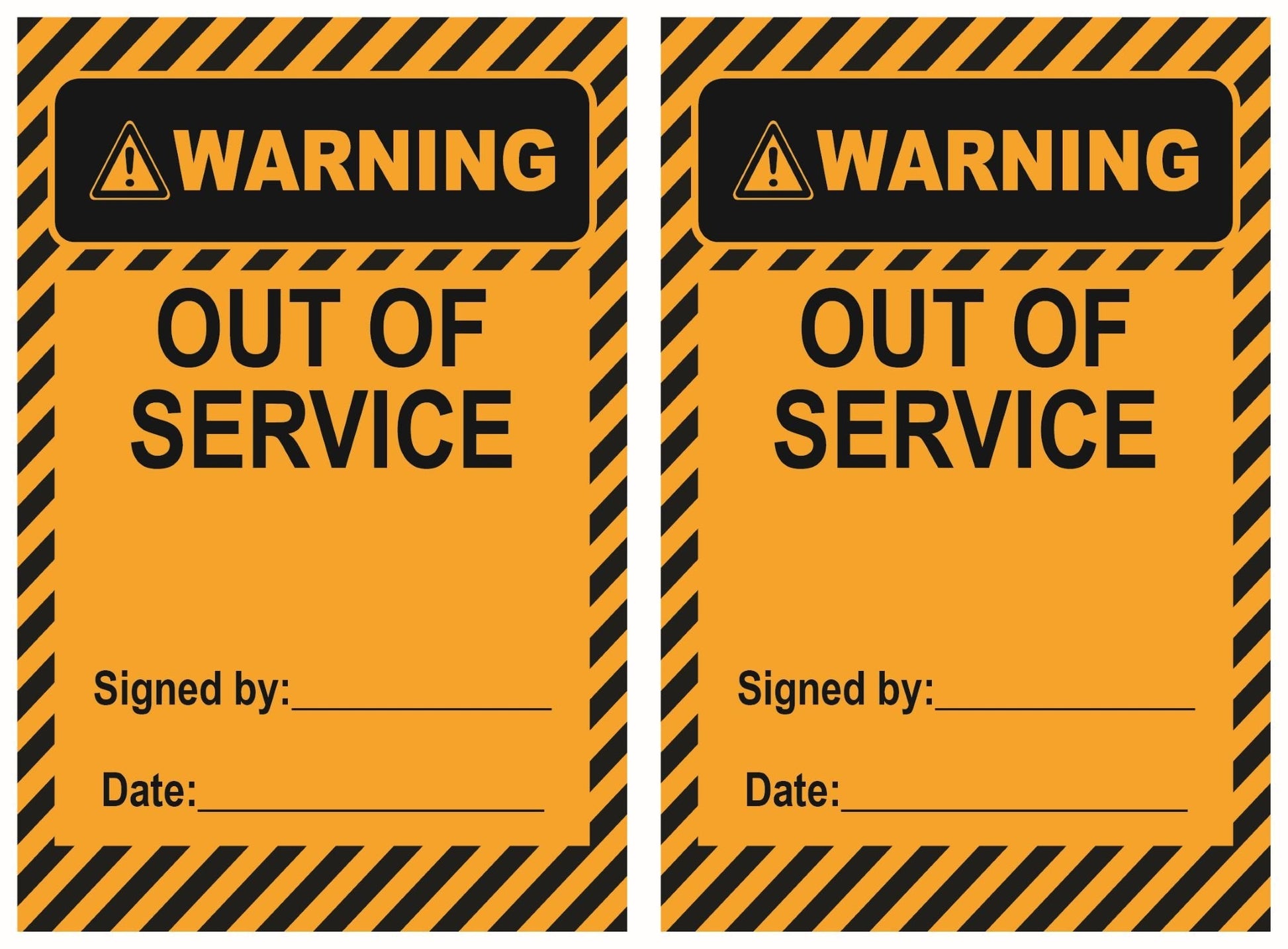 Isolock Lockout Tag - Warning Out Of Service - Pk/25 Tags - NZ Packaging