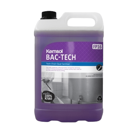 Kemsol Bac - Tech Twin Chain Quat Sanitiser 5L - NZ Packaging