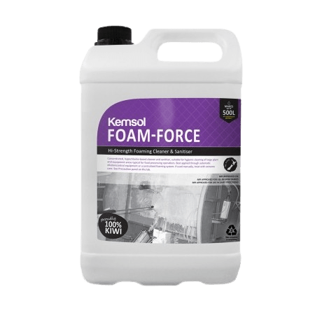 Kemsol Foam - Force Hi - Strength Foaming Cleaner & Sanitiser 5L - NZ Packaging