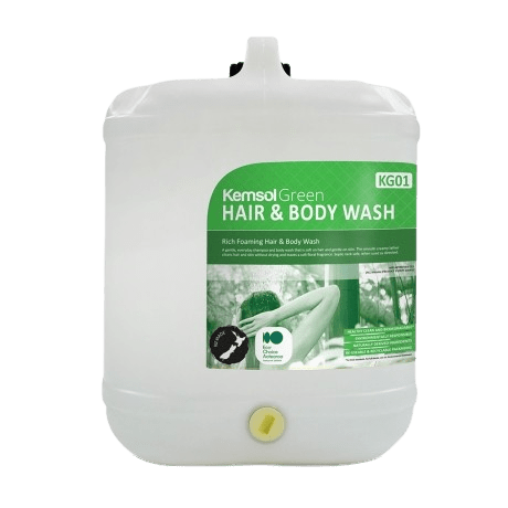 Kemsol Green Hair & Body Wash Rich Foaming Hair and Body Wash 20L - NZ Packaging