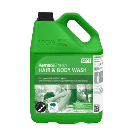 Kemsol Green Hair & Body Wash Rich Foaming Hair and Body Wash 5L - NZ Packaging
