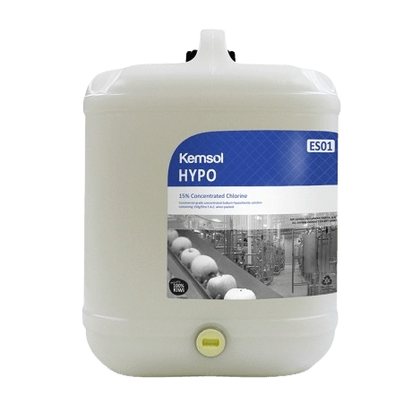 Kemsol Hypo 15% Concentrated Chlorine 20L - NZ Packaging
