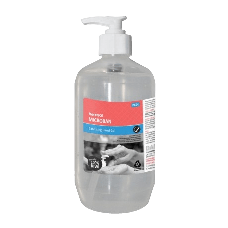 Kemsol Microban Clear Evaporating Hand Sanitiser 500Ml Plunger Pack (Min Order Qty X12 = 1 Carton) (Dg Class 3) 500Ml Eachl - NZ Packaging
