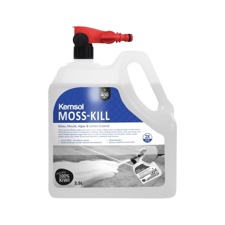 Kemsol Mosskill Moss, Mould & Mildew Killer Spray Applicator (Dg Class 8) New Size 2.5L - NZ Packaging