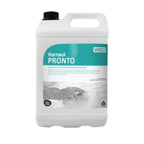 Kemsol Pronto Heavy - Duty Chlorinated Cleaner Sanitiser 5L - NZ Packaging
