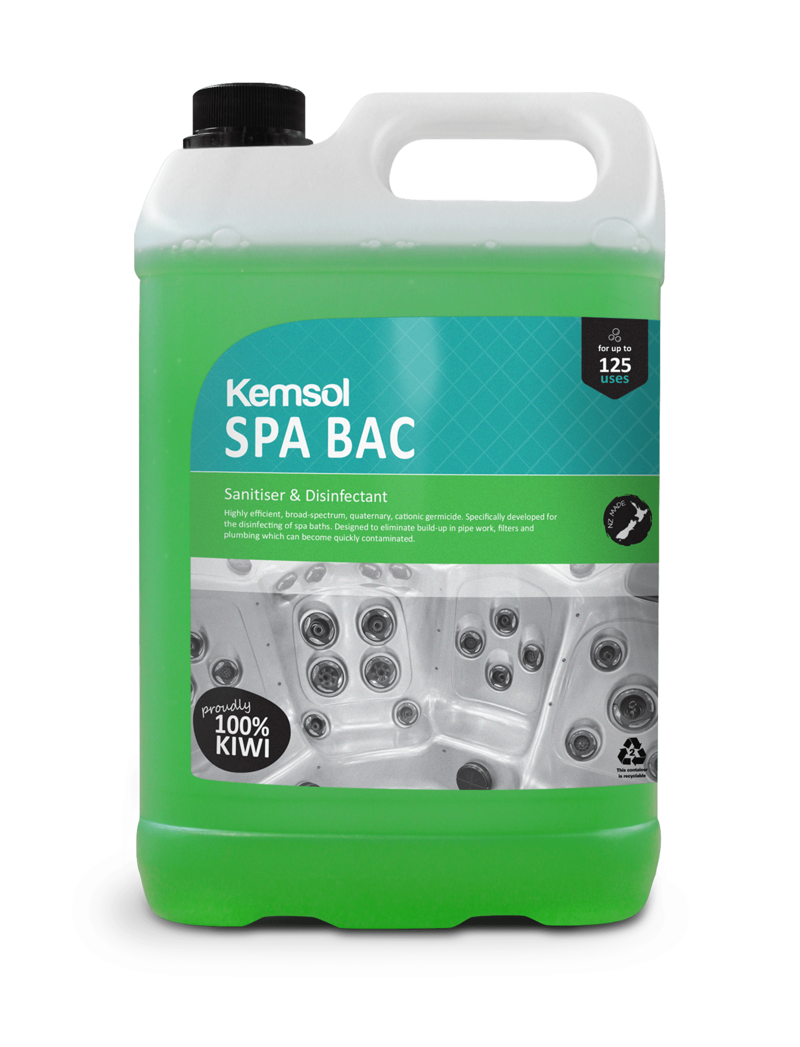 Kemsol Spa Bac Sanitiser & Disinfectant 5L - NZ Packaging