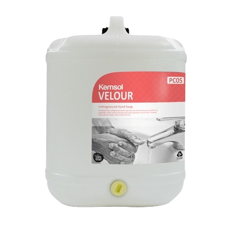 Kemsol Velour Unfragranced Hand Soap 20L - NZ Packaging