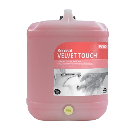 Kemsol Velvet Touch Perfumed Flowing Hand Soap 20L - NZ Packaging