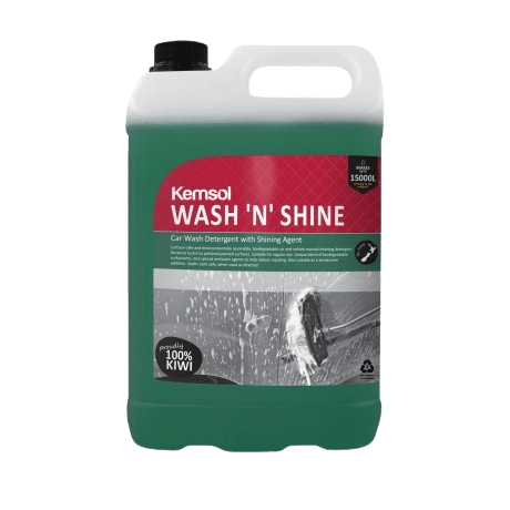 Kemsol Wash 'n' Shine Car Wash Detergent with Shining Agent 5L - NZ Packaging