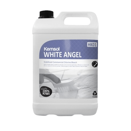 Kemsol White Angel Stabilised Commercial Chlorine Bleach 5L - NZ Packaging