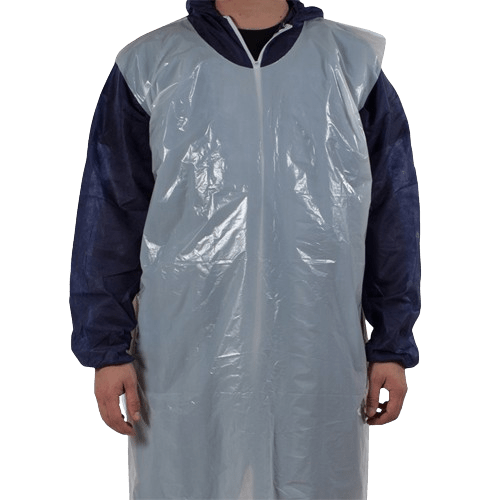 LDPE Sleeveless Smock, White, 1400mm X 800mm (250) - NZ Packaging