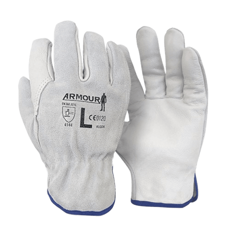Leather Driver Rigger Gloves, Large - NZ Packaging