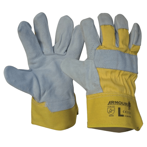 Leather Work Gloves Large - NZ Packaging