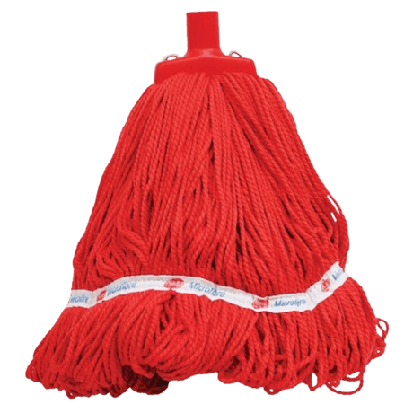 Looped Microfibre Mop Head - Red, 25mm x 400g / 330mm - NZ Packaging