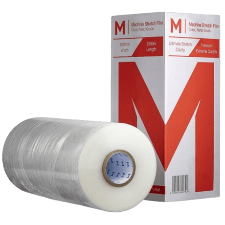 Machine Wrap Nano Stretch Film, Clear, 500mm X 2500m X 12mu - NZ Packaging