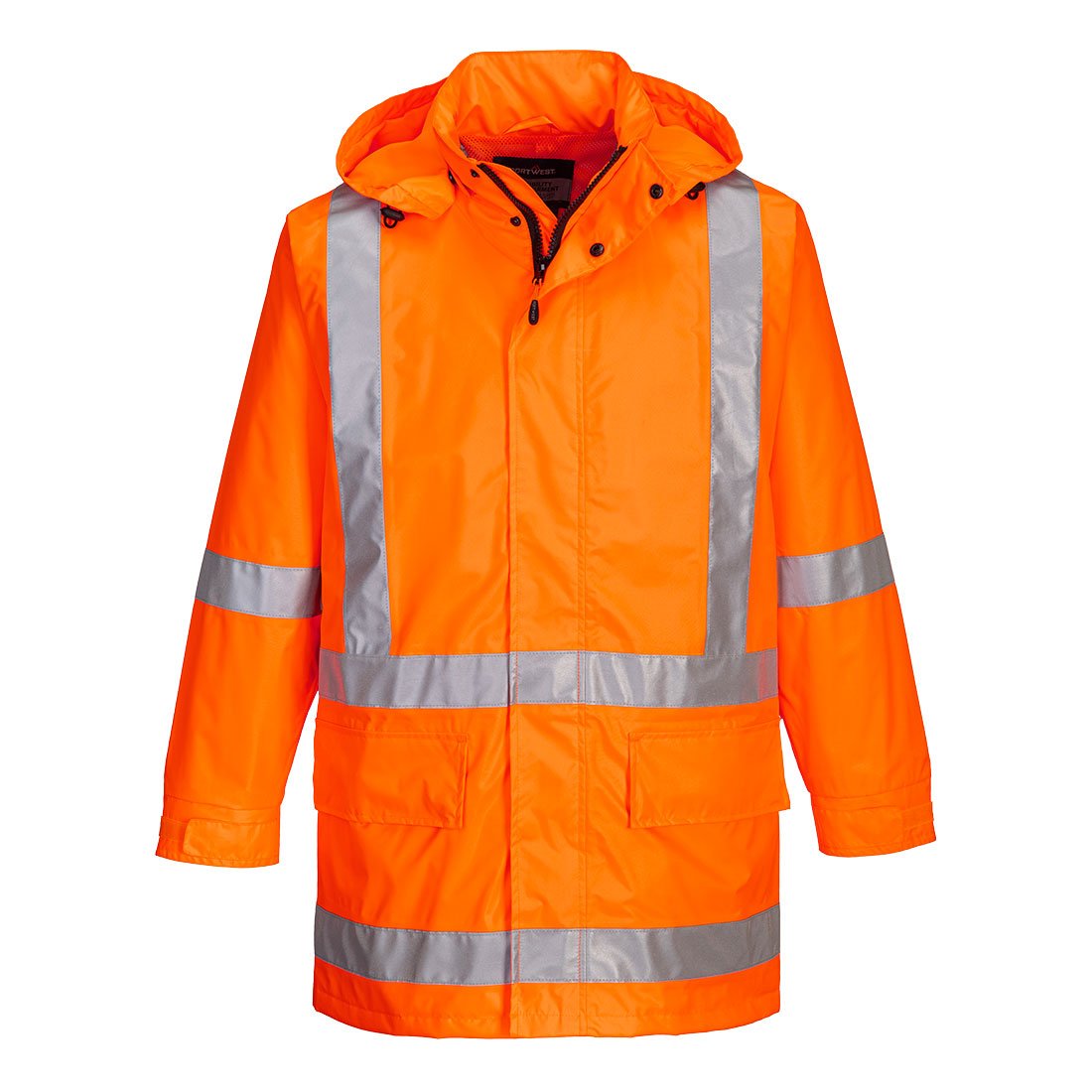 Max Hi-Vis X Back Rain Traffic Jacket, Orange - NZ Packaging