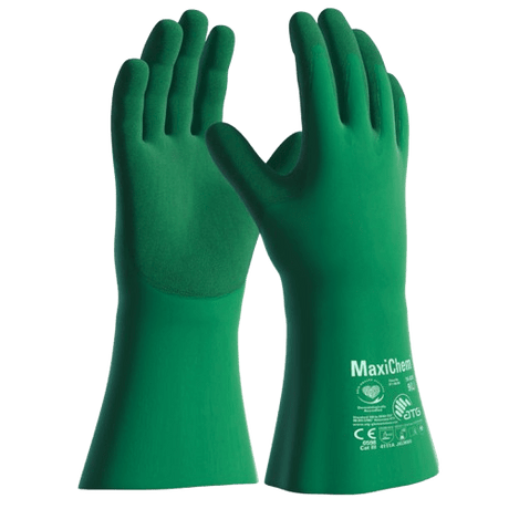 Maxichem Cut Gauntlet Gloves, 35cm, Green, XL - NZ Packaging