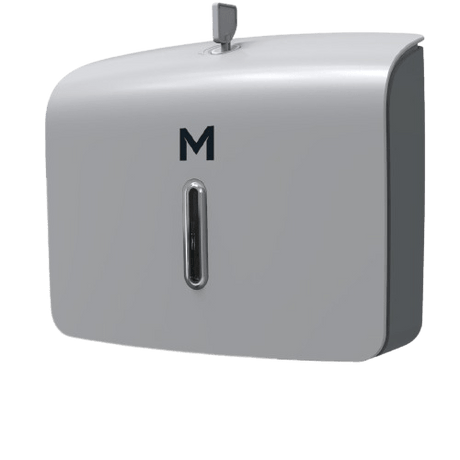 Mini Slimfold Towel Dispenser - Silver, 300 Sheet Capacity (1) - NZ Packaging