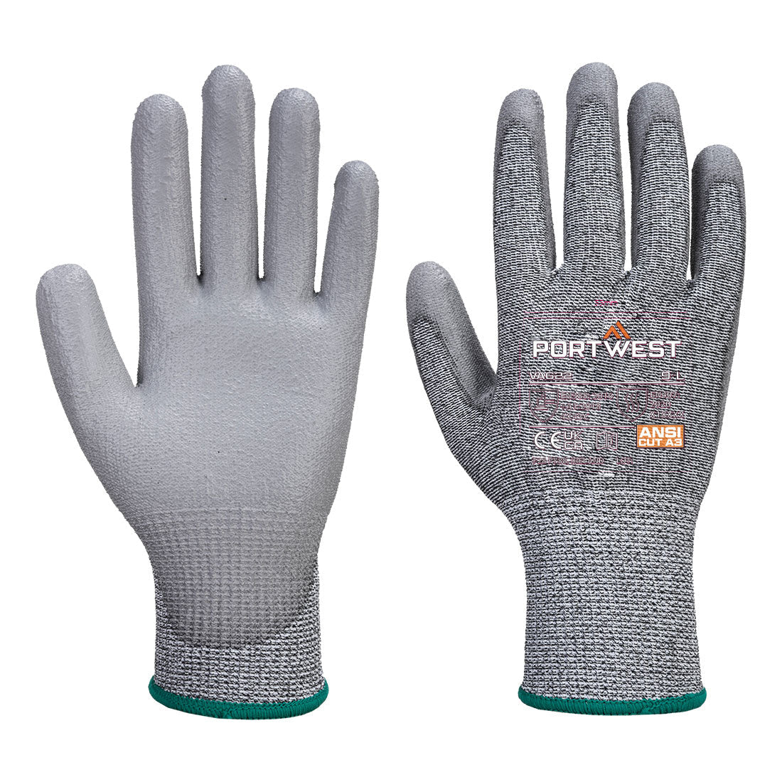 MR Cut PU Palm Glove, Grey - NZ Packaging