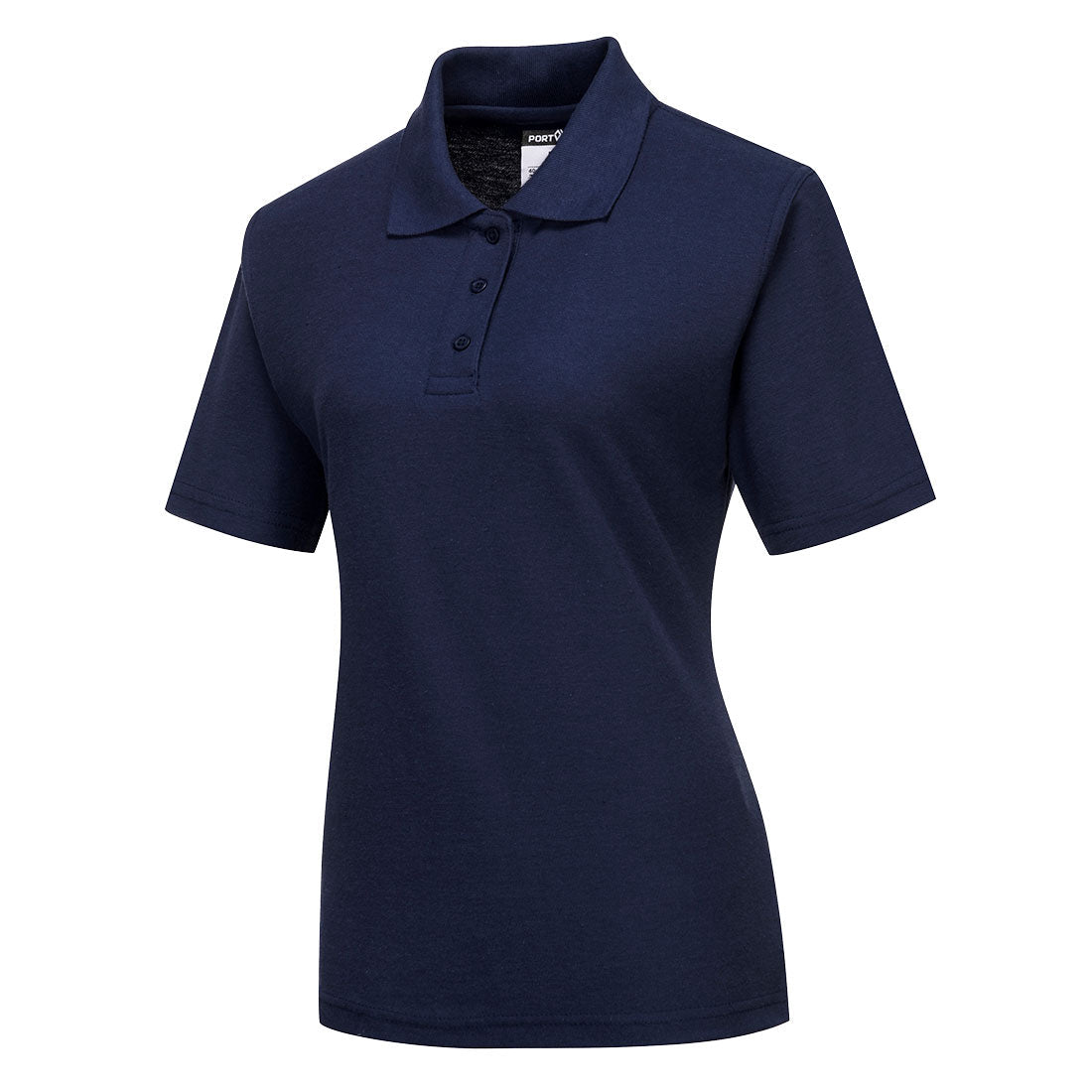 Naples Women's Polo Shirt S/S, Navy - NZ Packaging