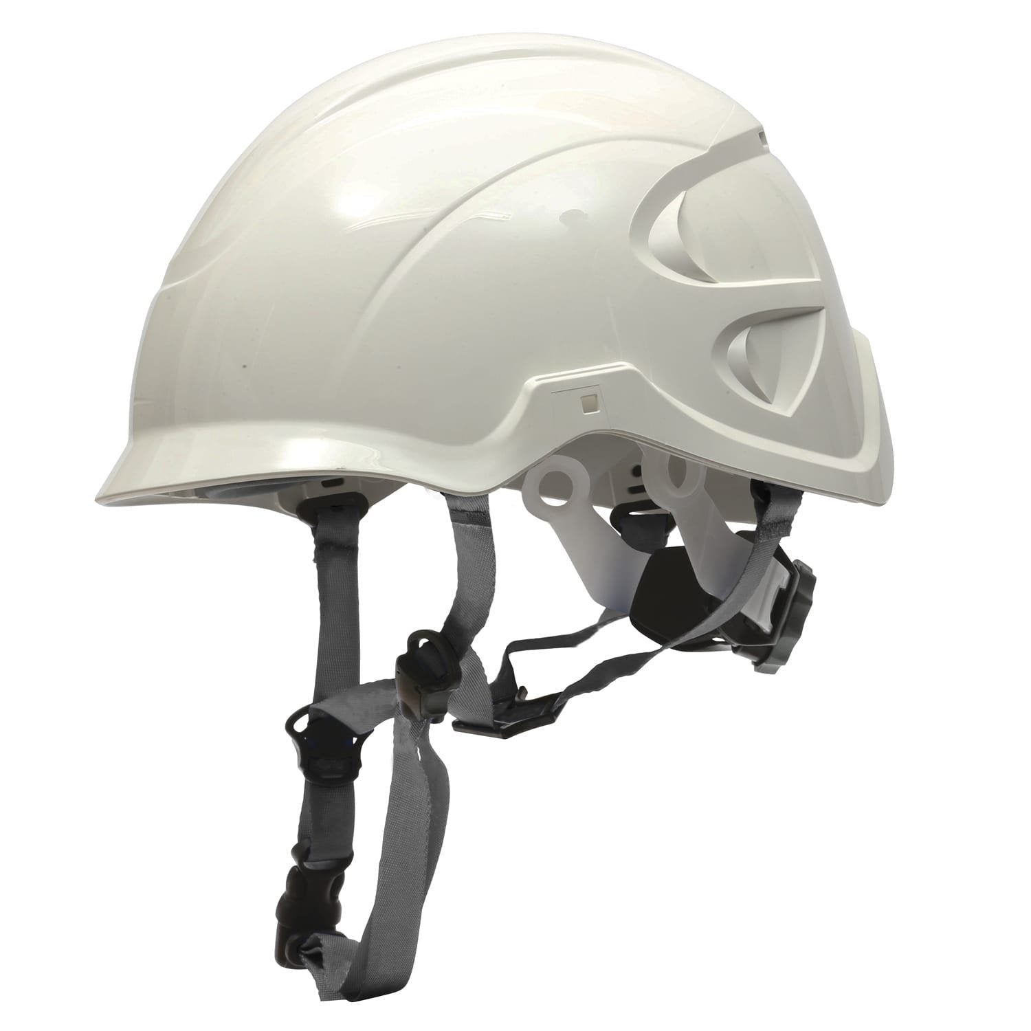 Nexus Heightmaster White Ratchet Adj Vented Helmet + 4 Point Chin Strap + Impact Liner - NZ Packaging