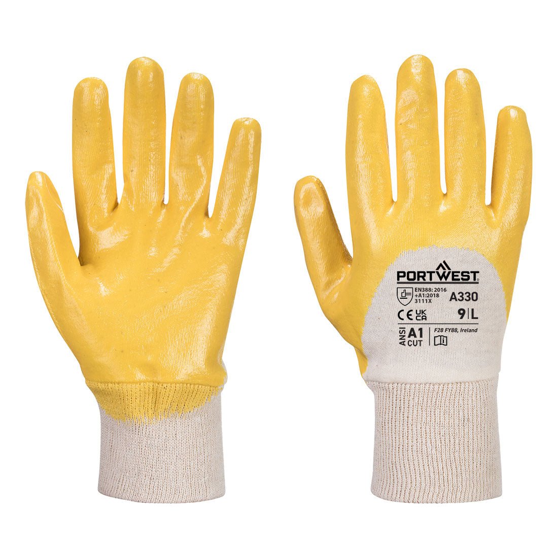 Nitrile Light Knitwrist, Yellow - NZ Packaging