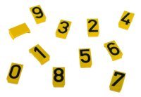 Numeral Inserts Yellow Blank - NZ Packaging