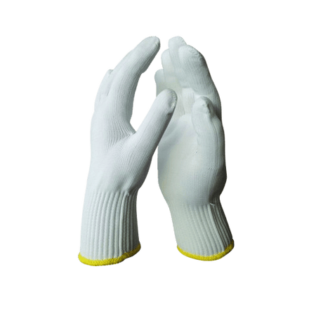 Nylon Gloves, White, Large - NZ Packaging