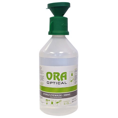 Ora 500ml Sodium Chloride Eyewash Bottle With Cap - NZ Packaging