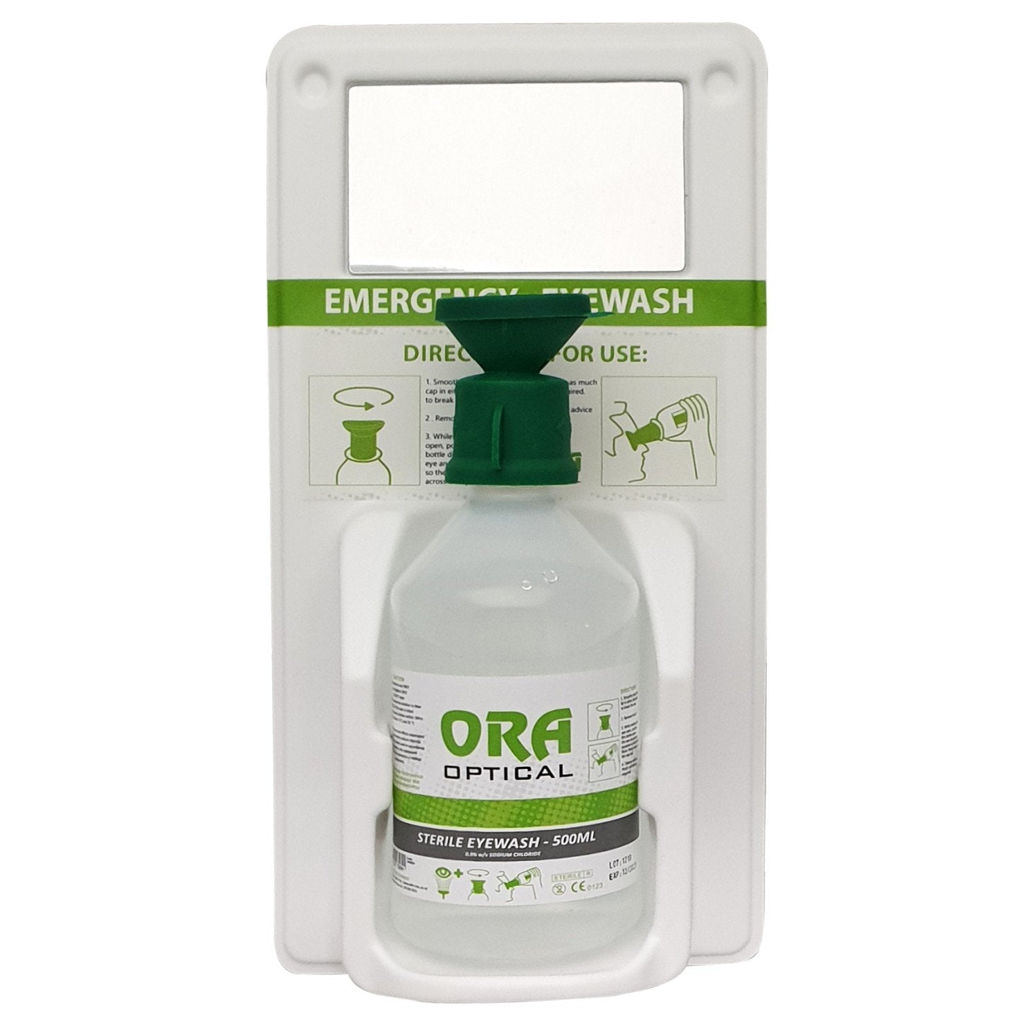 Ora Wall Mounted Eyewash With 1 500ml Bottle - NZ Packaging