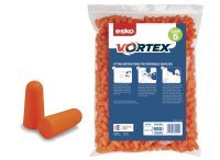 Orange Vortex Earplugs Refill Bag For Dispenser, Class 5 26db - (500 Pairs) Orange - NZ Packaging