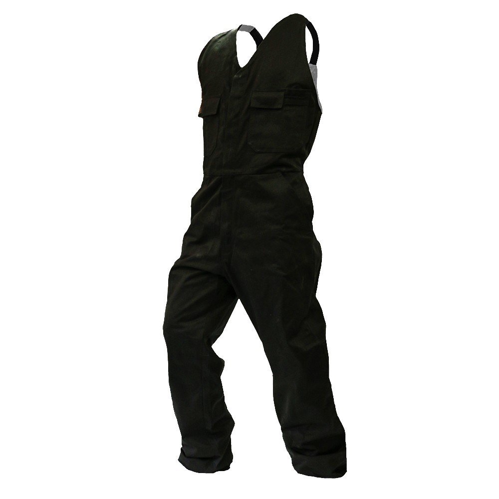 Overall Action Bib, 300gsm Cotton, Black - NZ Packaging