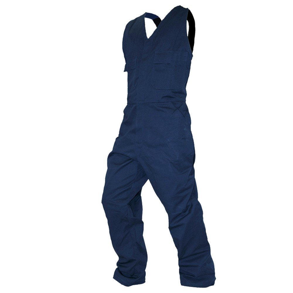 Overall Action Bib, 300gsm Cotton, Navy - NZ Packaging