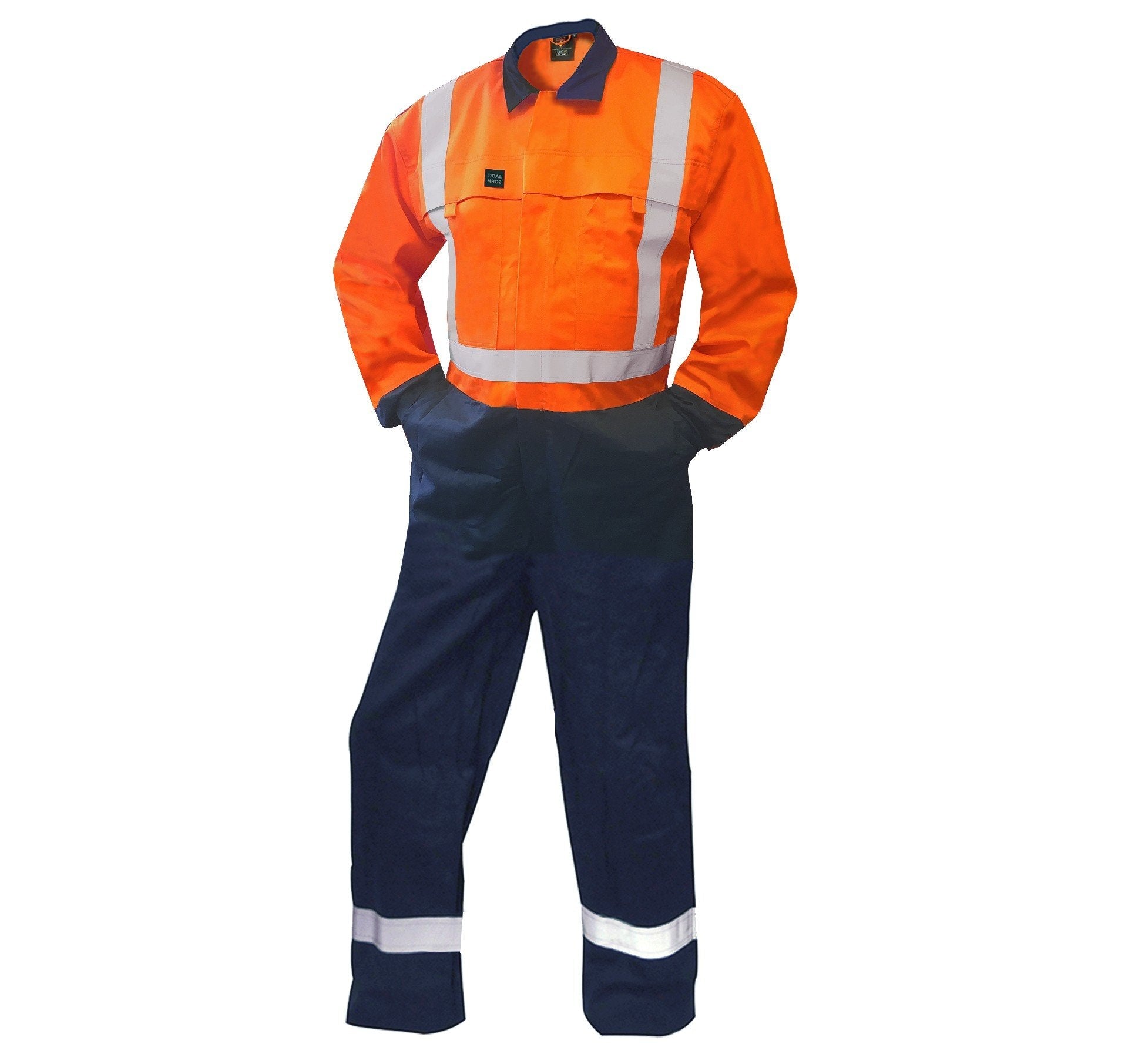 Overall Fr, 320 Gsm 12 Cal, 99% Cot 1% As, Org/Nav - NZ Packaging