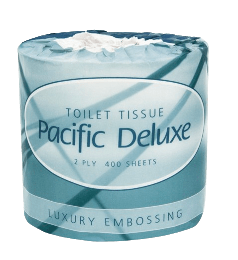 Pacific Deluxe Toilet Roll 2 Ply, 400 sheets, FSC Certified (48) - NZ Packaging