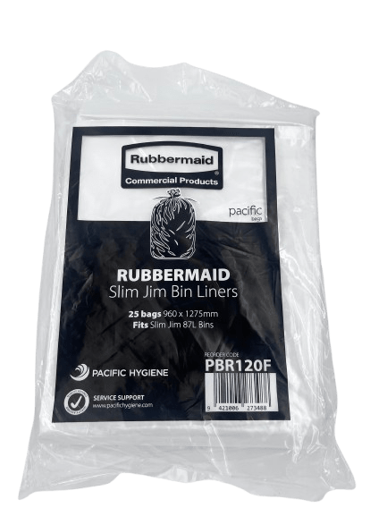 Pacific Rubbermaid Slim Jim Bin Liner, Clear (25) - NZ Packaging