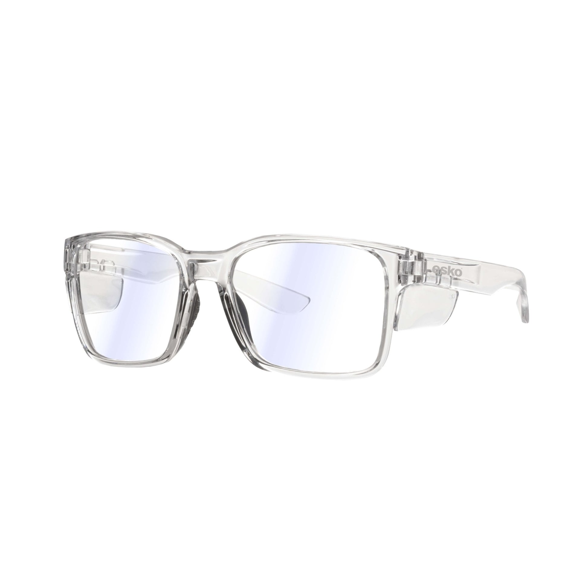 Piha Clear Frame, Clear Lens With Blueblocker And Anti-Fog, Uv400 Clear Side Shields, As/Nzs1337.1:2010. Surf Series - NZ Packaging