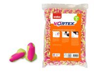 Pink/Yellow Vortex Earplugs Refill Bag For Dispenser, - (500 Pairs) - NZ Packaging